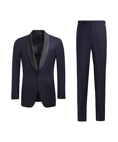 SUITSUPPLY  Navy Tailored Fit Havana Tuxedo