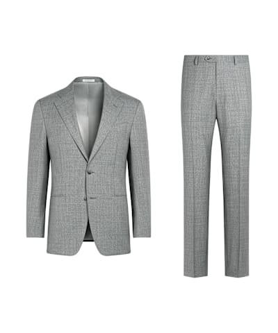 SUITSUPPLY  Light Grey Perennial Tailored Fit Havana Suit