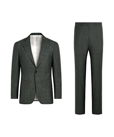 SUITSUPPLY  Dark Green Perennial Tailored Fit Havana Suit