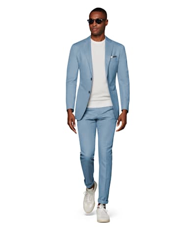 SUITSUPPLY  Light Blue Brentwood Trousers