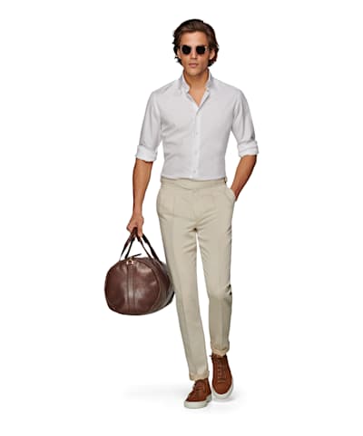 SUITSUPPLY  Sand Braddon Trousers