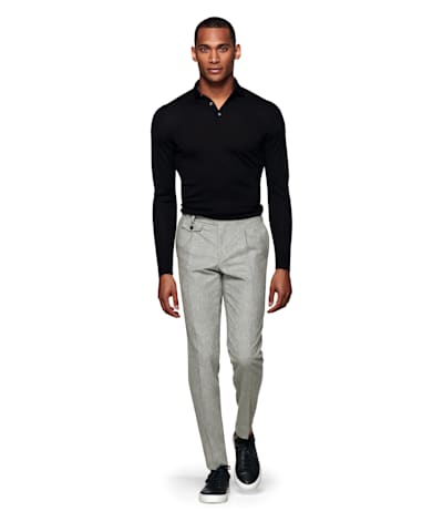 SUITSUPPLY  Light Grey Brentwood Trousers