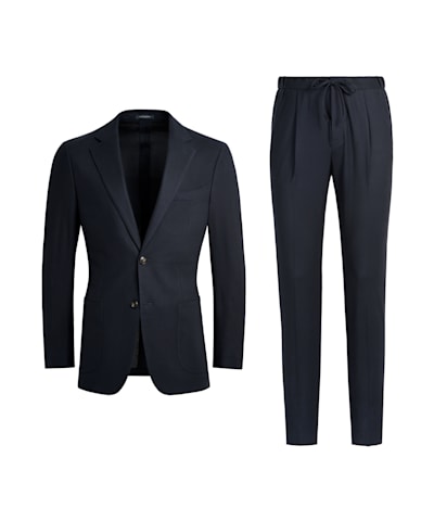 SUITSUPPLY  Navy Tailored Fit Havana Suit