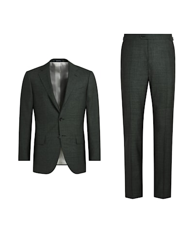 SUITSUPPLY  Dark Green Perennial Lazio Suit