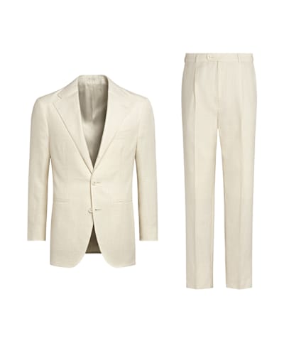 SUITSUPPLY  Off-White Relaxed Fit Roma Suit