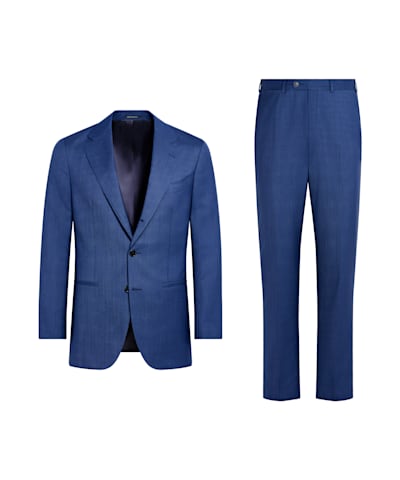 SUITSUPPLY  Mid Blue Perennial Tailored Fit Havana Suit