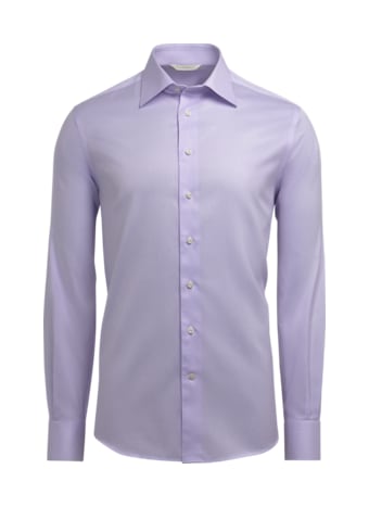 SUITSUPPLY  Lilac Striped Twill Slim Fit Shirt