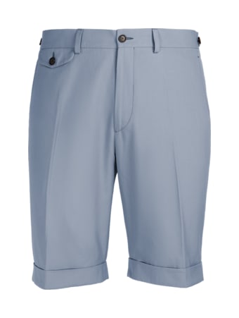SUITSUPPLY  Pantalones cortos Bennington azul claro plisados
