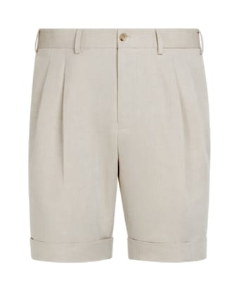 SUITSUPPLY  Sand Pleated Bosa Shorts