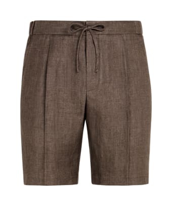 SUITSUPPLY  Pantalones cortos Ames gris topo con cordel