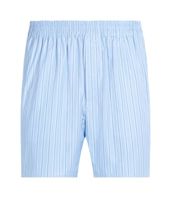 SUITSUPPLY  Light Blue Striped Straight Leg Shorts