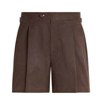 SUITSUPPLY  Mid Brown Straight Leg Shorts