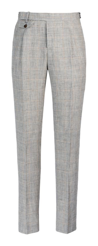 SUITSUPPLY  Mid Grey Checked Brentwood Trousers