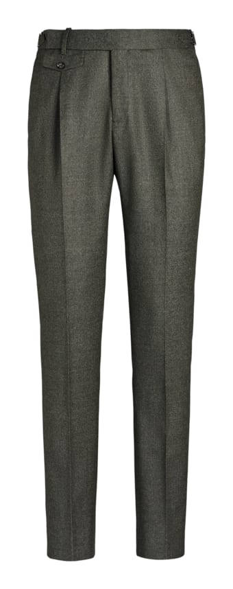 SUITSUPPLY  Mid Green Brentwood Trousers