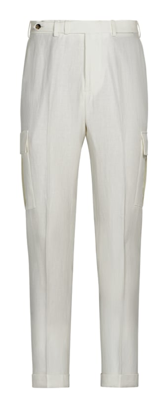 SUITSUPPLY   Off-White Wide Leg Tapered Pants
