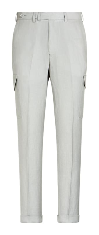SUITSUPPLY  Light Grey Blake Cargo Trousers