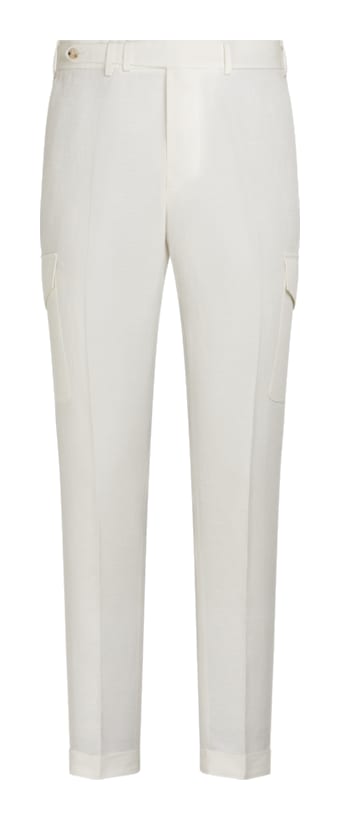 SUITSUPPLY  White Blake Cargo Trousers