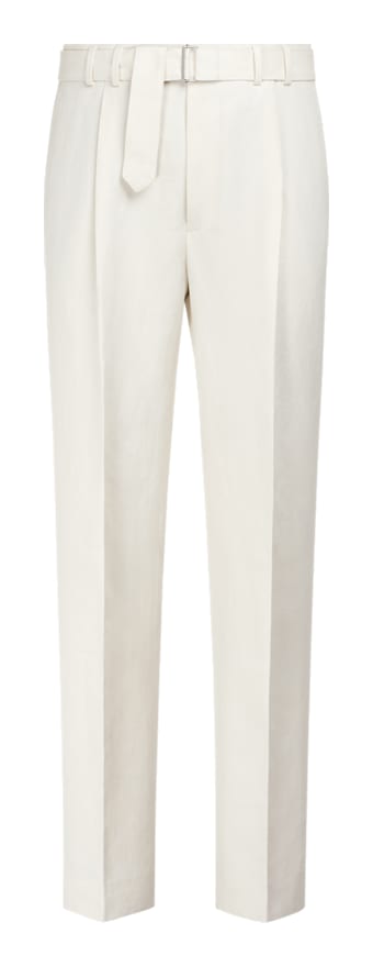 Off-White Belted Sortino Trousers in Pure Cotton | SUITSUPPLY Denmark