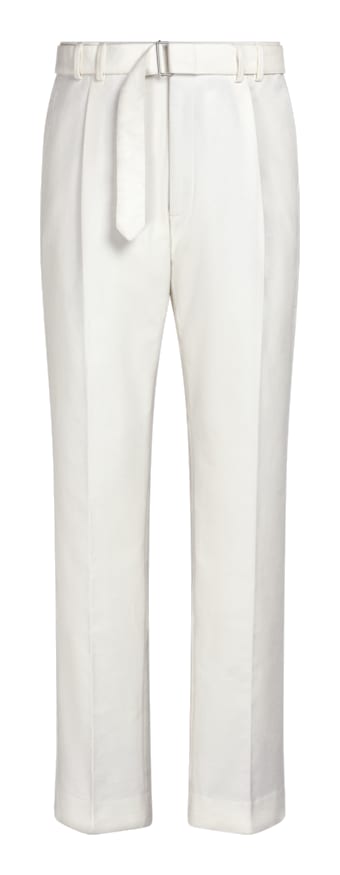 SUITSUPPLY   Off-White Wide Leg Tapered Pants