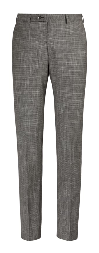 SUITSUPPLY  Mid Grey Houndstooth Soho Trousers