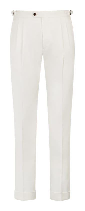 SUITSUPPLY  Off-White Pleated Braddon Trousers