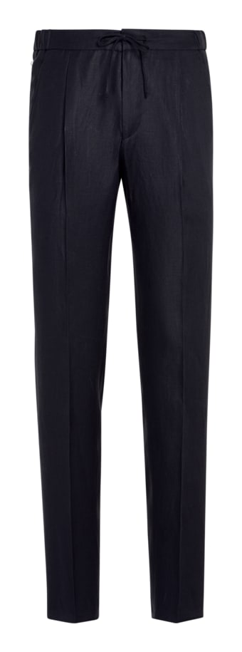 SUITSUPPLY  Navy Slim Leg Tapered Trousers