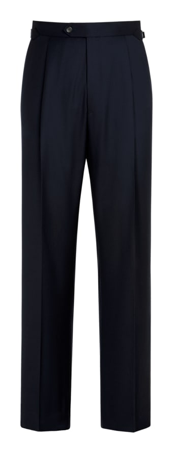 SUITSUPPLY  Navy Pleated Duca Trousers