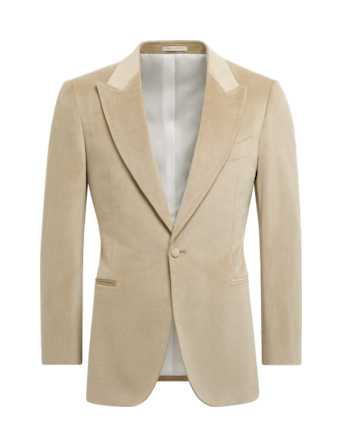 Mid Brown Lazio Dinner Jacket in Cotton Blend Velvet | SUITSUPPLY US