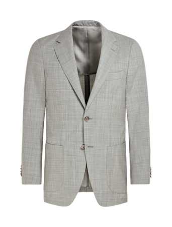 SUITSUPPLY  Light Grey Havana Suit Jacket