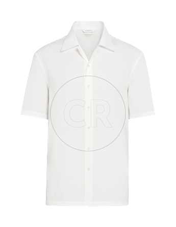 SUITSUPPLY  White Cotton Short Sleeve Shirt
