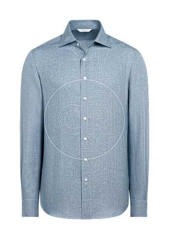 SUITSUPPLY  Mid Blue Linen Shirt