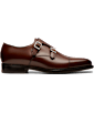 SUITSUPPLY  Dark Brown Double Monk Strap