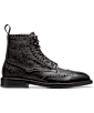SUITSUPPLY  Dark Brown Lace-Up Boot Brogue