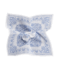 SUITSUPPLY  Pochette blanche motif cachemire