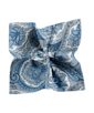 SUITSUPPLY  Einstecktuch blau mit Paisley-Muster