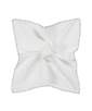 SUITSUPPLY  Pañuelo de bolsillo blanco con borde cosido