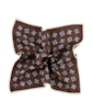 SUITSUPPLY  Pañuelo de bolsillo marrón floreado
