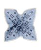SUITSUPPLY  Einstecktuch blau mit floralem Muster