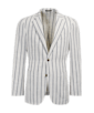 SUITSUPPLY  Off-White Striped Havana Blazer