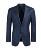 SUITSUPPLY  Navy Checked Tailored Fit Tuxedo Jacket