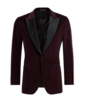 SUITSUPPLY  Burgundy Tailored Fit Lazio Tuxedo Jacket