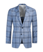 SUITSUPPLY  Light Blue Checked Tailored Fit Havana Blazer