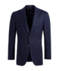 SUITSUPPLY  Navy Checked Tailored Fit Havana Blazer