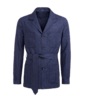 SUITSUPPLY  Mid Blue Relaxed Fit Safari Jacket