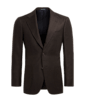 SUITSUPPLY  Mid Brown Houndstooth Tailored Fit Havana Blazer