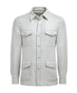 SUITSUPPLY  Light Grey Houndstooth William Shirt-Jacket