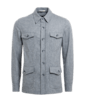 SUITSUPPLY  Light Grey Relaxed Fit Shirt-Jacket