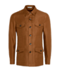 SUITSUPPLY  Brown Relaxed Fit Shirt-Jacket