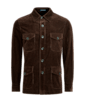 SUITSUPPLY  Dark Brown Relaxed Fit Shirt-Jacket