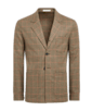 SUITSUPPLY  Greenwich 棕色格纹衬衫式夹克